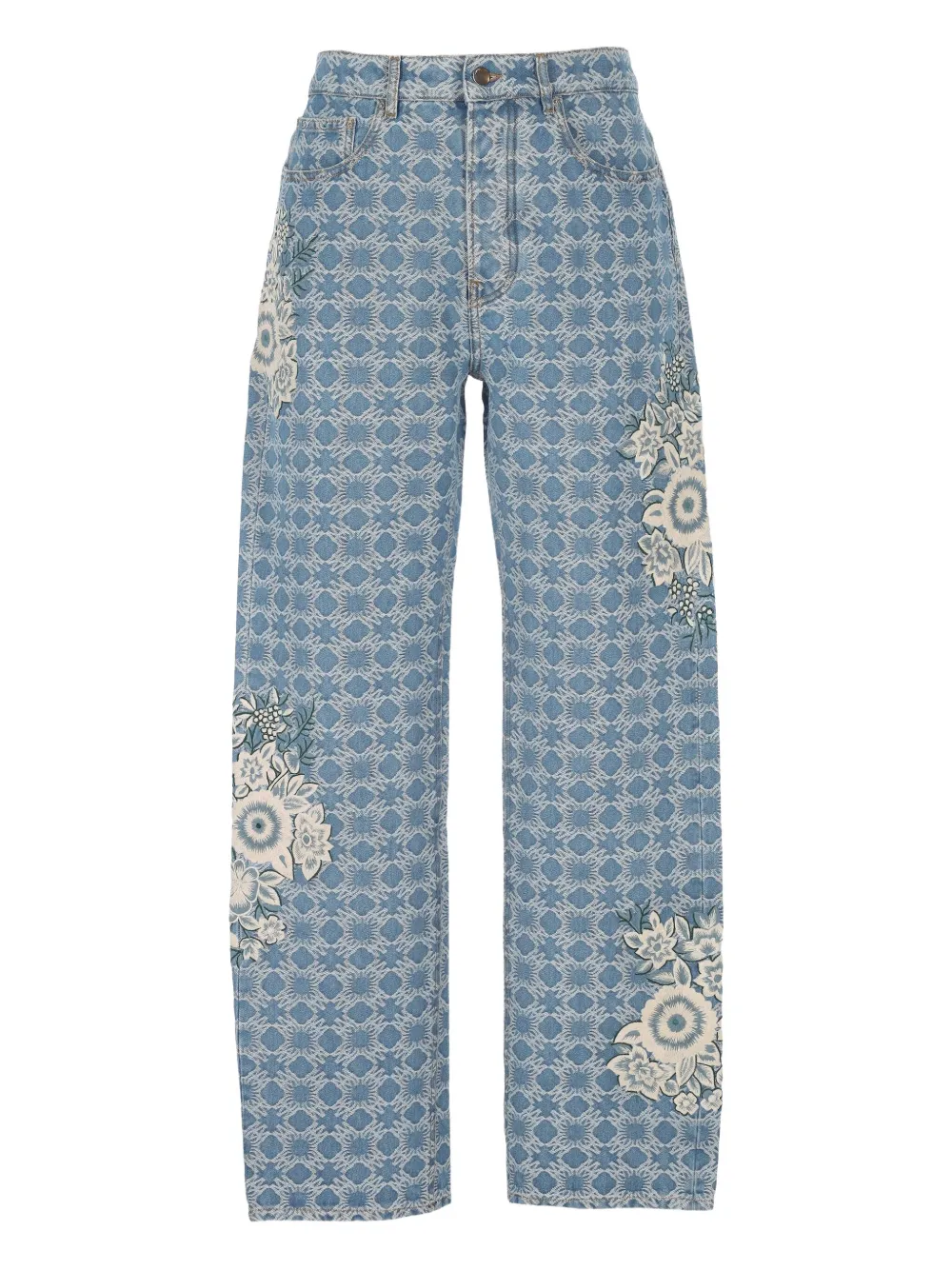 Брюки с цветочной вышивкой и геометрическим узором AMIRI, синий
Брюки с цветочной вышивкой и геометрическим узором AMIRI, синий