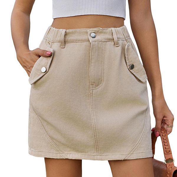 Женская джинсовая юбка с пуговицами и эластичным поясом Yesfashion, Khaki
Женская джинсовая юбка с пуговицами и эластичным поясом Yesfashion, Khaki