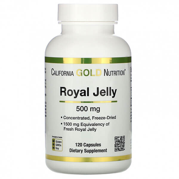 Сублимированный концентрат маточного молочка California Gold Nutrition 500 мг, 120 капсул
Сублимированный концентрат маточного молочка California Gold Nutrition 500 мг, 120 капсул