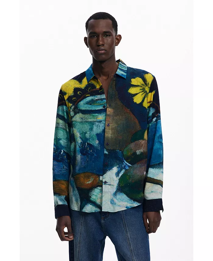 Мужская рубашка с длинным рукавом bodegon Desigual, синий
Мужская рубашка с длинным рукавом bodegon Desigual, синий