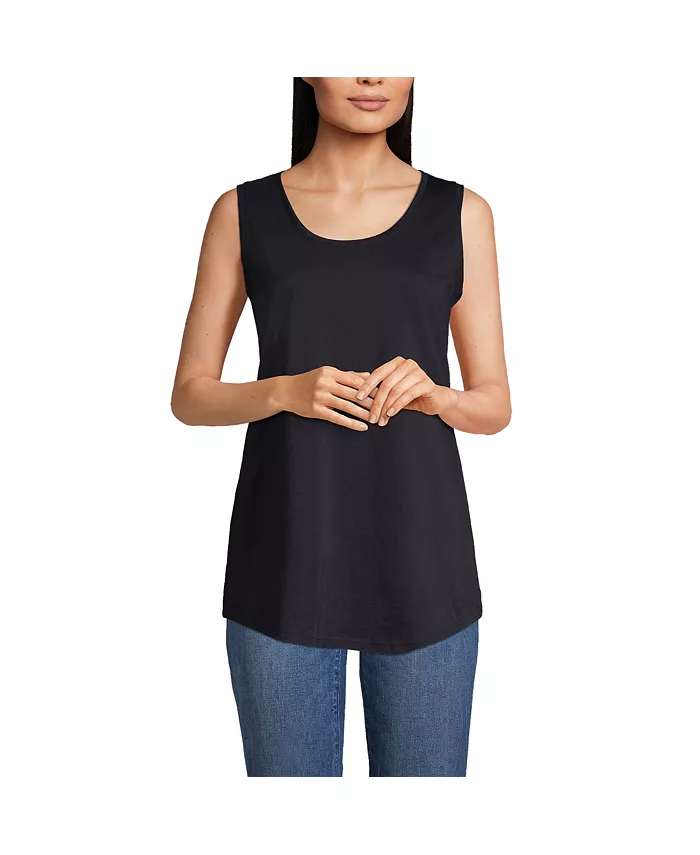 Женская миниатюрная майка-туника из хлопка Supima Lands' End, черный
Женская миниатюрная майка-туника из хлопка Supima Lands' End, черный