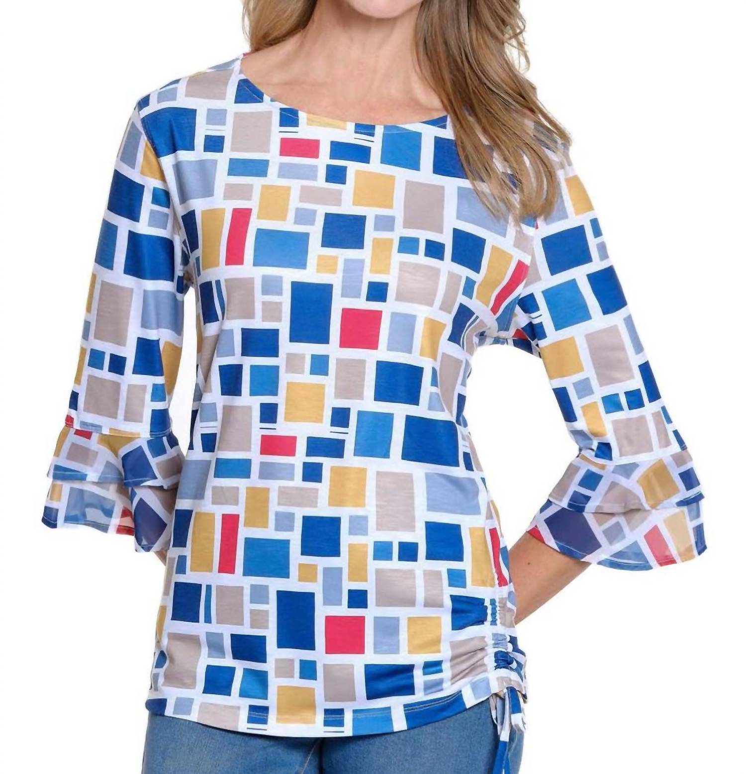 Синий топ с рукавами-фонариками и завязками по бокам Multiples
Синий топ с рукавами-фонариками и завязками по бокам Multiples