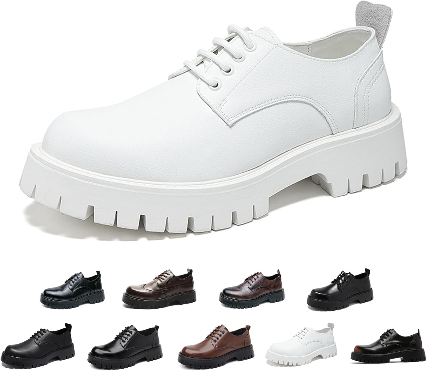 Мужские кожаные оксфорды с крыльями и шнуровкой на высокой платформе, винтажные с круглым носком, противоскользящие с массивным каблуком Generic, F
Мужские кожаные оксфорды с крыльями и шнуровкой на высокой платформе, винтажные с круглым носком, противоскользящие с массивным каблуком Generic, F