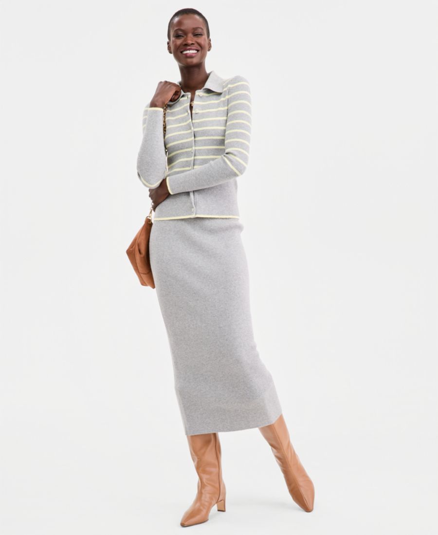 Женский свитер, ребристая юбка-карандаш, эксклюзивно от Macy's On 34th, Light Gray Heather
Женский свитер, ребристая юбка-карандаш, эксклюзивно от Macy's On 34th, Light Gray Heather