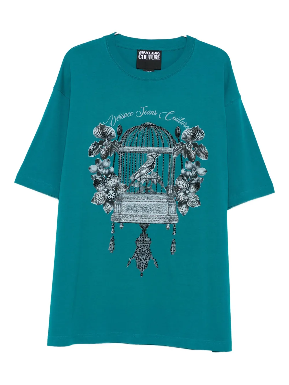 Декорированная футболка с принтом Versace Jeans Couture, синий
Декорированная футболка с принтом Versace Jeans Couture, синий