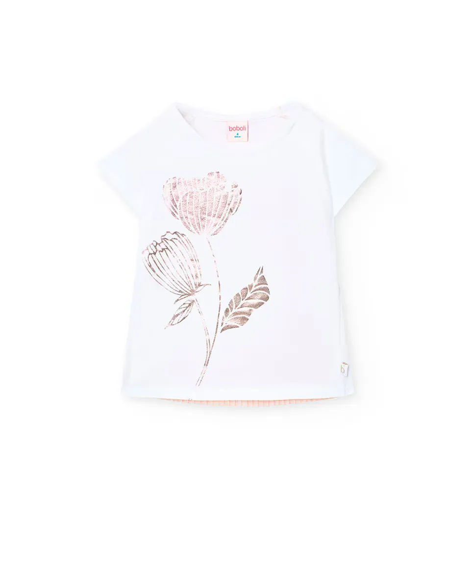 Футболка для девочек с короткими рукавами и рисунком спереди Boboli, белый
Футболка для девочек с короткими рукавами и рисунком спереди Boboli, белый