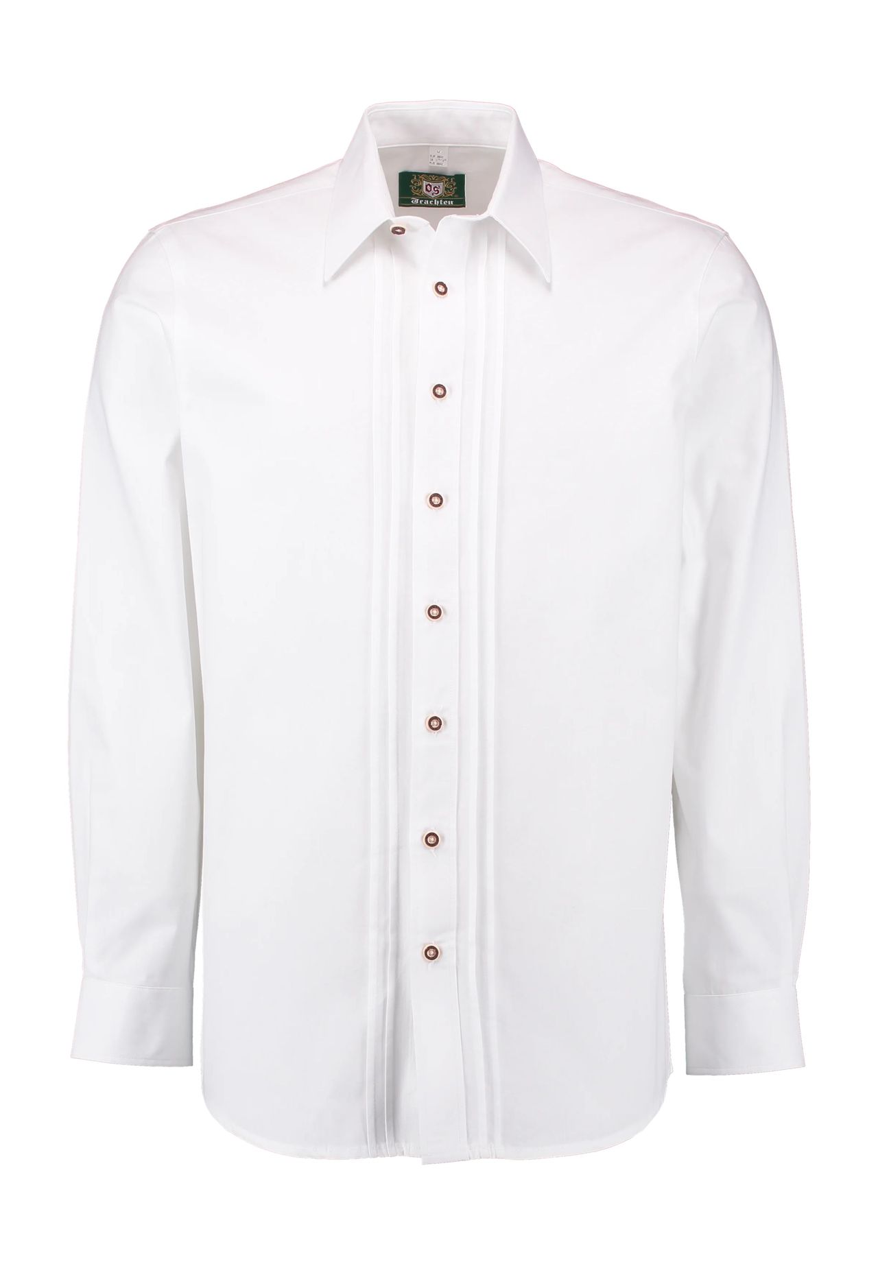 Рубашка традиционная, защипы, роговые пуговицы, мужская OS Trachten, белый
Рубашка традиционная, защипы, роговые пуговицы, мужская OS Trachten, белый
