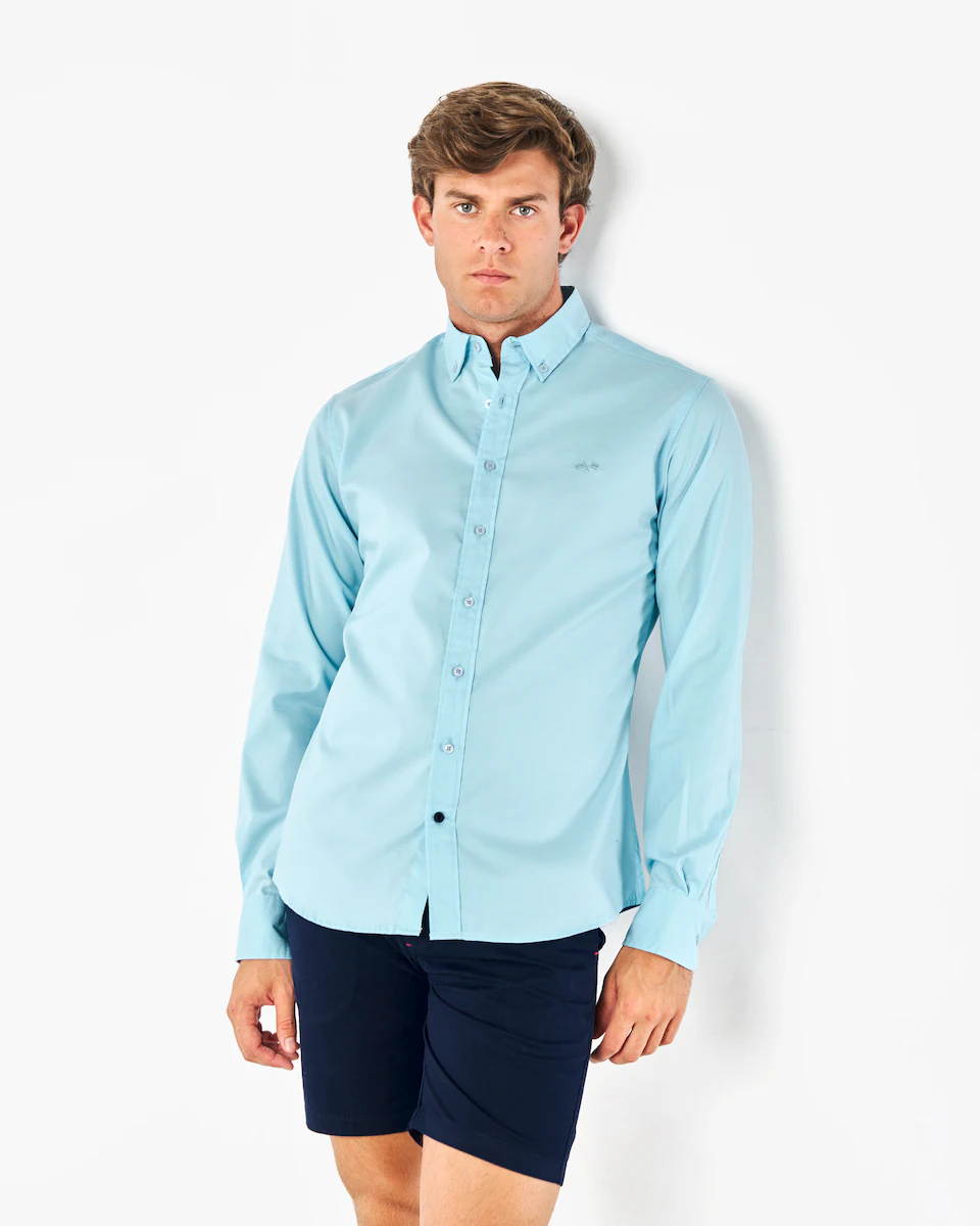 Оксфордская рубашка для мужчин классического кроя однотонная Spagnolo, бирюзовый
Оксфордская рубашка для мужчин классического кроя однотонная Spagnolo, бирюзовый