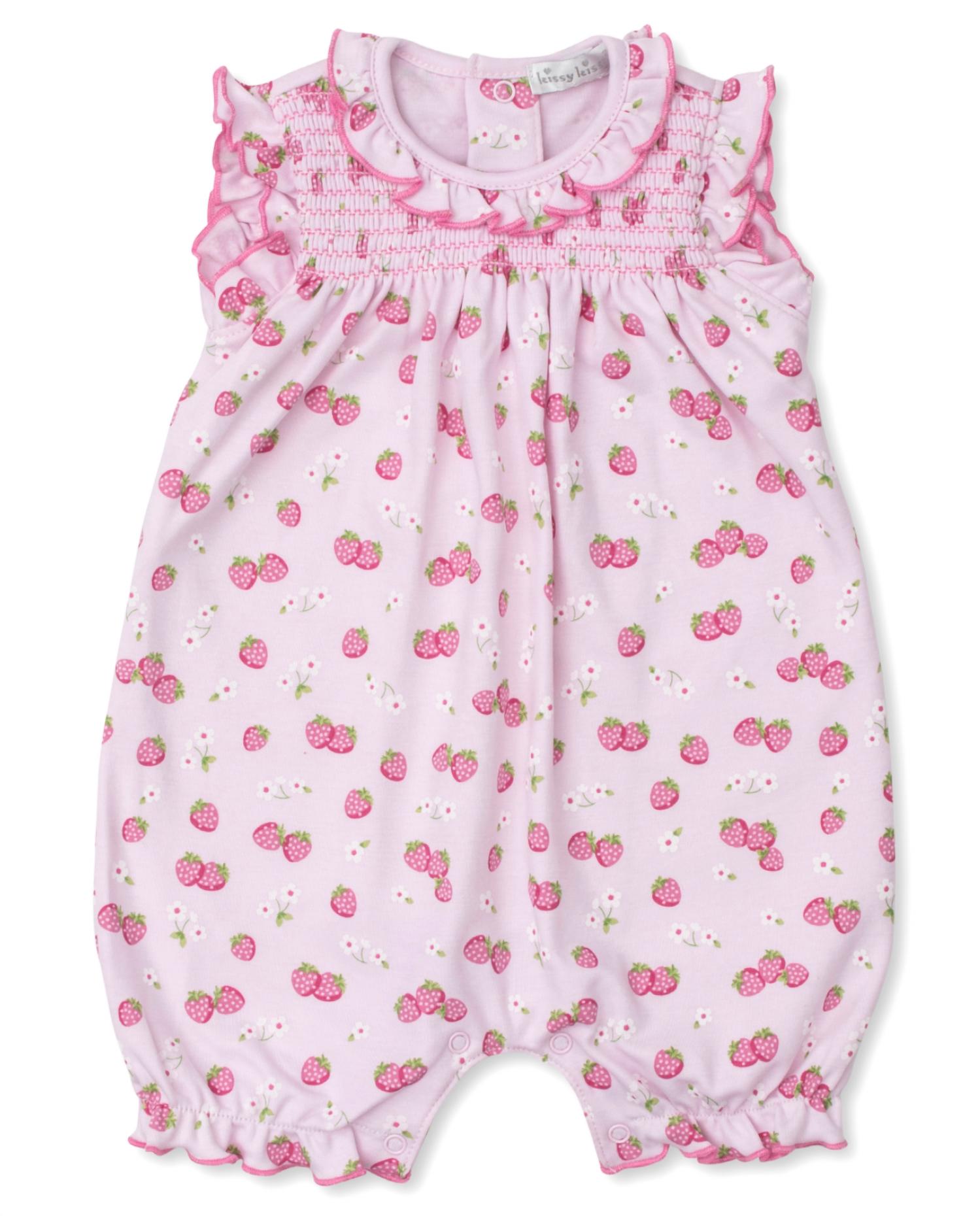 Детский розовый комбинезон с клубничным ароматом и сборками Kissy kissy
Детский розовый комбинезон с клубничным ароматом и сборками Kissy kissy