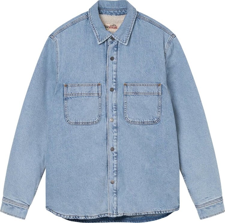 Рубашка Stussy Sherpa Lined Denim Shirt 'Light Denim', синий
Рубашка Stussy Sherpa Lined Denim Shirt 'Light Denim', синий
