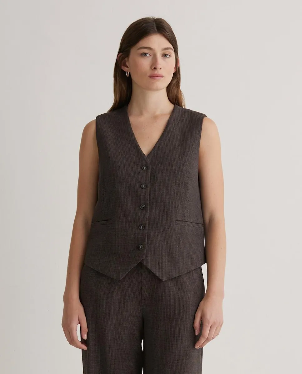 Женский жилет с застежкой на пуговицы и V-образным вырезом Yerse, коричневый
Женский жилет с застежкой на пуговицы и V-образным вырезом Yerse, коричневый