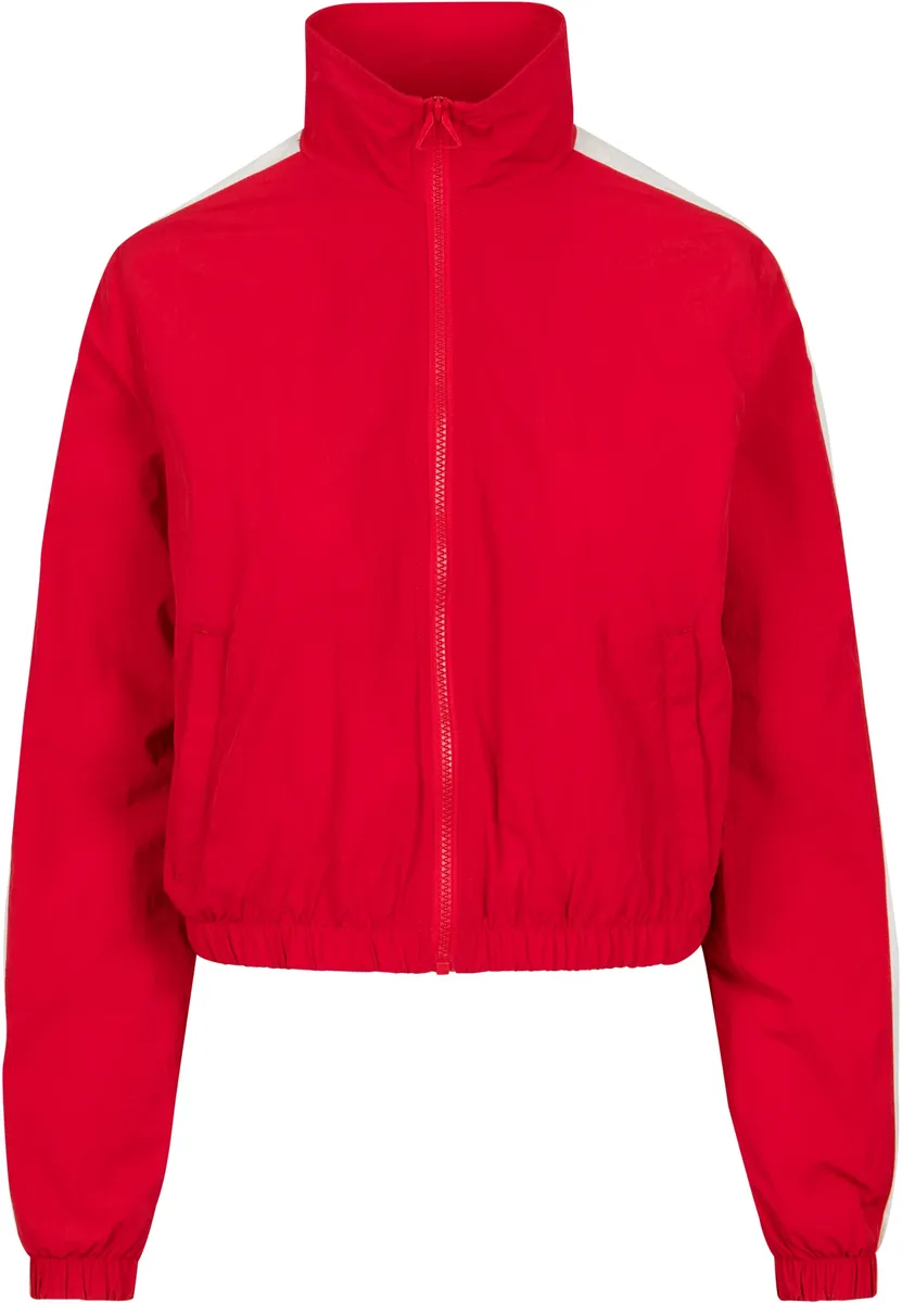 Всепогодная куртка URBAN CLASSICS " Urban Classics Women's Ladies Short Striped Crinkle Track Jacket" (1 шт.), без капюшона, белый 
Всепогодная куртка URBAN CLASSICS " Urban Classics Women's Ladies Short Striped Crinkle Track Jacket" (1 шт.), без капюшона, белый