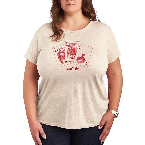 Футболка с принтом "You'll do" и игральными картами Plus size Licensed Character, Beige
Футболка с принтом "You'll do" и игральными картами Plus size Licensed Character, Beige