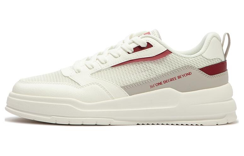 Кеды мужские, обувь для скейтбординга низкая Белый бежевый/красный 361° 
Кеды мужские, обувь для скейтбординга низкая Белый бежевый/красный 361°