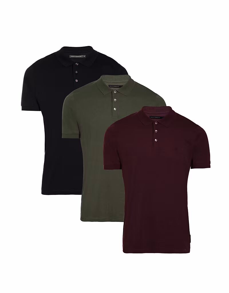 Набор из 3 хлопковых поло с короткими рукавами зеленого цвета French Connection
Набор из 3 хлопковых поло с короткими рукавами зеленого цвета French Connection