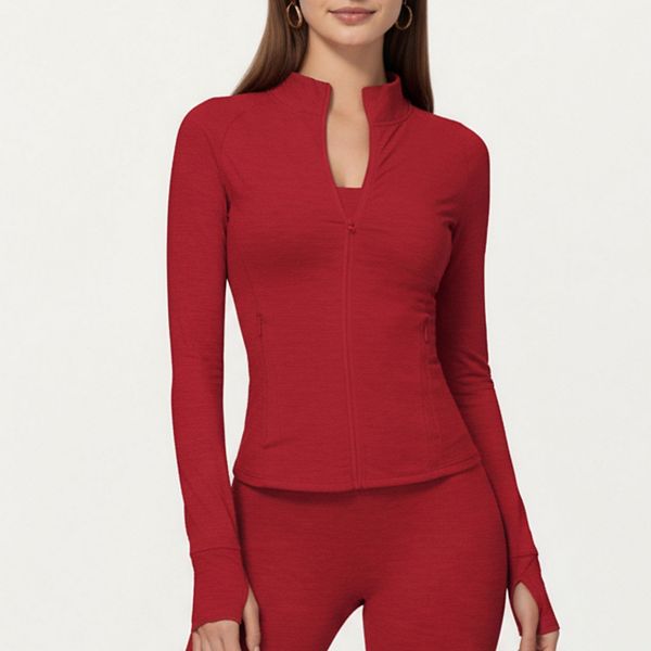 Женская активная куртка с длинным рукавом, молнией, воротником-стойкой и манжетами с отверстием для большого пальца Anna-Kaci, Red
Женская активная куртка с длинным рукавом, молнией, воротником-стойкой и манжетами с отверстием для большого пальца Anna-Kaci, Red