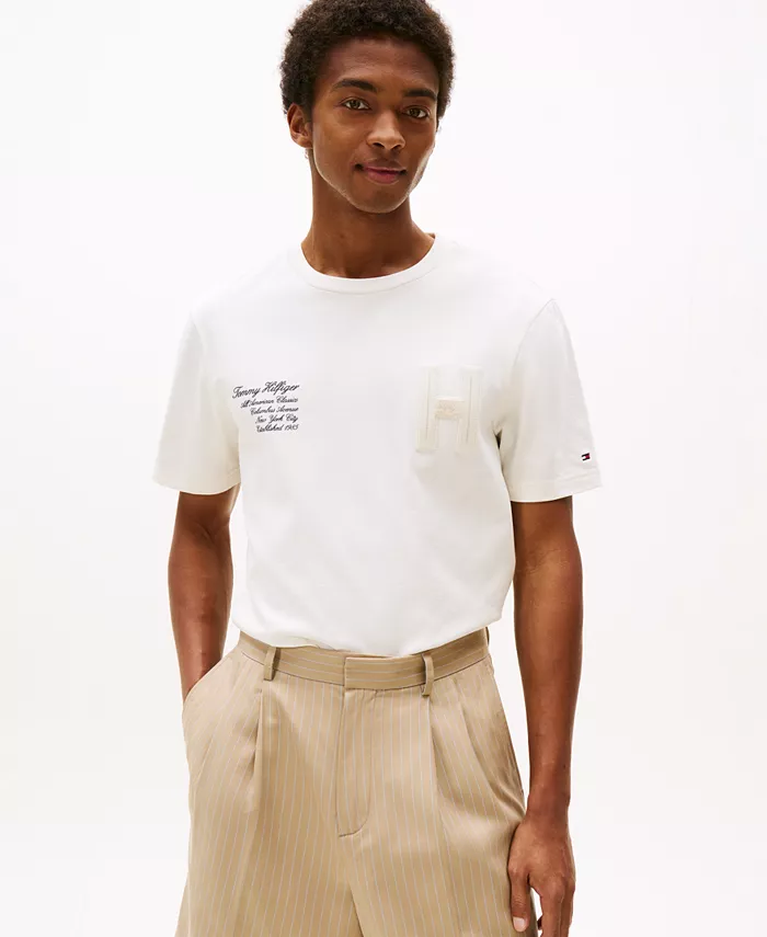Мужская футболка Varsity свободного кроя с аппликацией из плюшевого синели Tommy Hilfiger, слоновая кость/кремовый
Мужская футболка Varsity свободного кроя с аппликацией из плюшевого синели Tommy Hilfiger, слоновая кость/кремовый