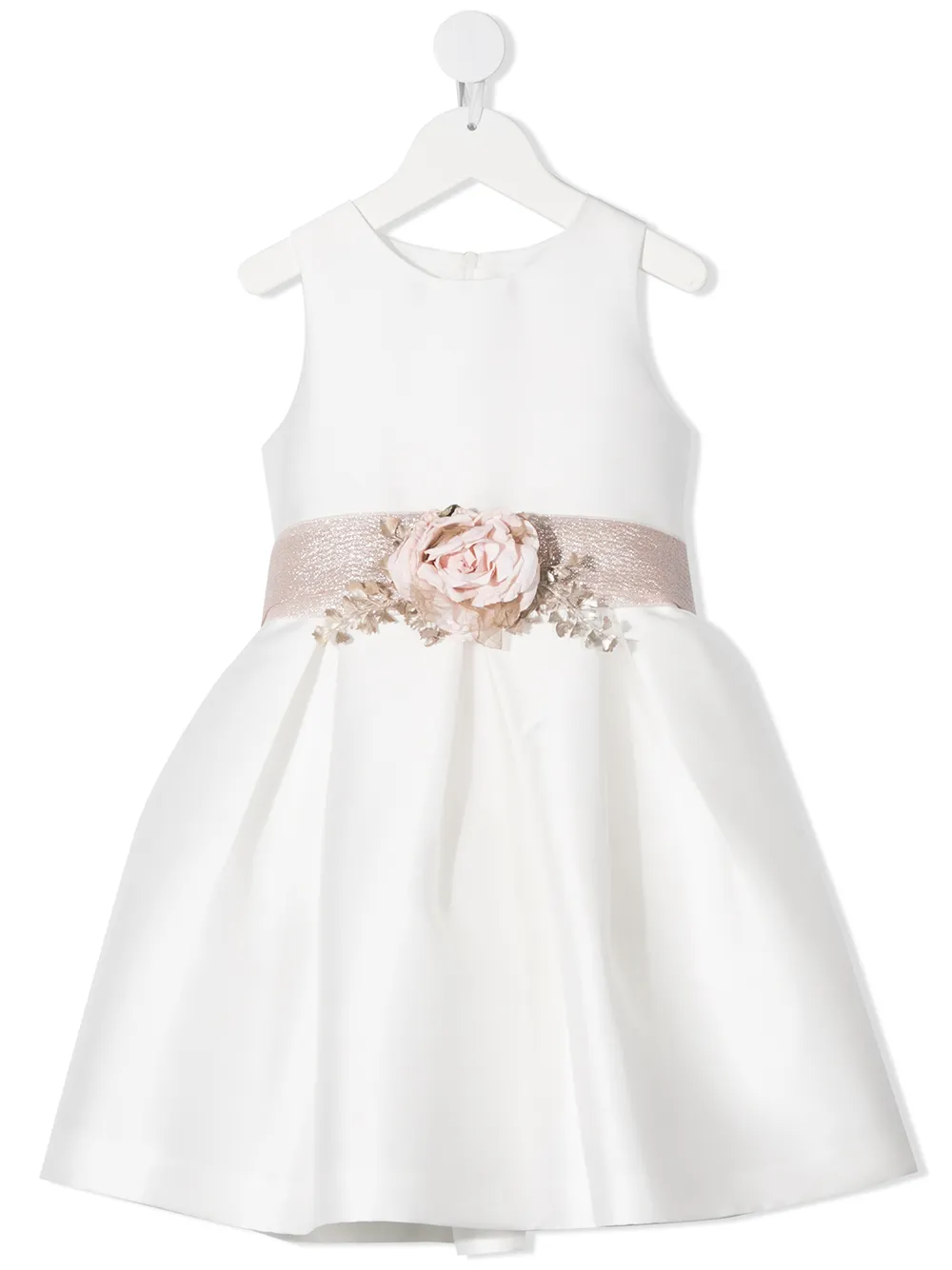 Платье с цветочной аппликацией Mimilù, белый 
Платье с цветочной аппликацией Mimilù, белый