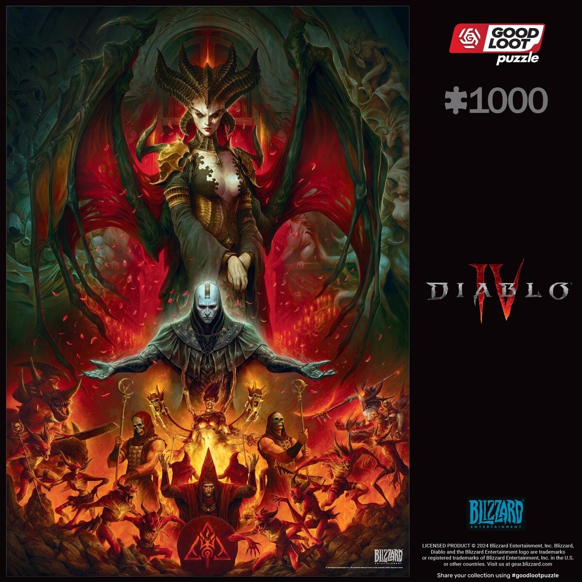 Пазл, Good Loot, Игровой пазл, Состав Diablo IV Lilith, 1000 шт.
Пазл, Good Loot, Игровой пазл, Состав Diablo IV Lilith, 1000 шт.