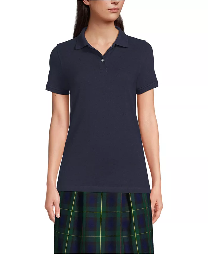 Женская школьная форма: поло с коротким рукавом из сетчатой ткани Lands' End, синий
Женская школьная форма: поло с коротким рукавом из сетчатой ткани Lands' End, синий