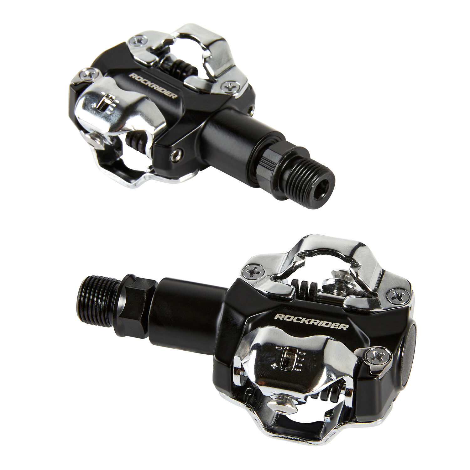 Педали для горного велосипеда плоские полуконтактные совместимы с SHIMANO SPD черно-серые 520 Rockrider
Педали для горного велосипеда плоские полуконтактные совместимы с SHIMANO SPD черно-серые 520 Rockrider