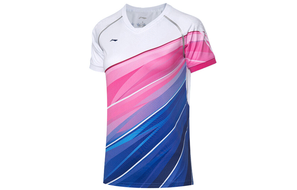 Футболка серии Badminton женская стандартная белая/розово-фиолетовая Lining
Футболка серии Badminton женская стандартная белая/розово-фиолетовая Lining