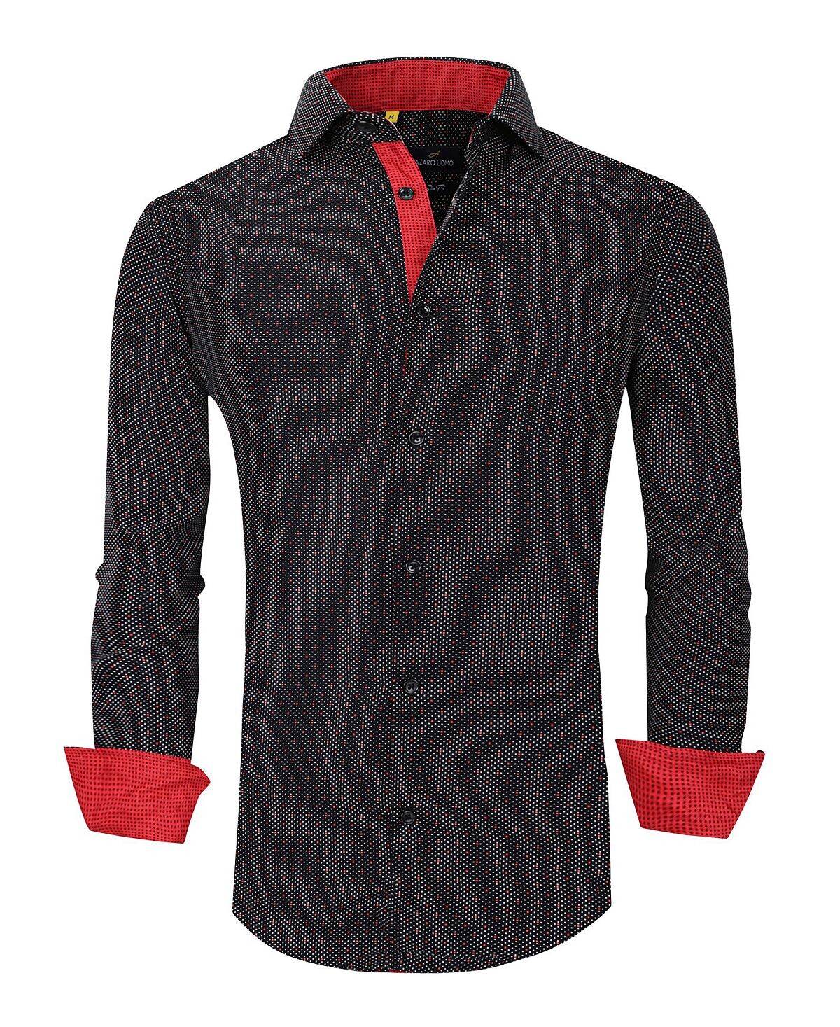 Мужская классическая рубашка slim fit business в морском стиле на пуговицах Azaro Uomo, черный
Мужская классическая рубашка slim fit business в морском стиле на пуговицах Azaro Uomo, черный