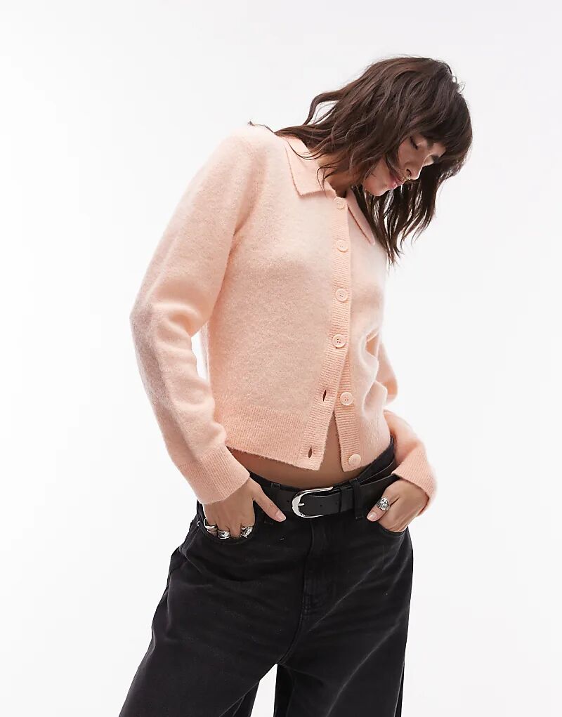 Кардиган из смеси шерсти альпака с воротником светло-оранжевого цвета & Other Stories
Кардиган из смеси шерсти альпака с воротником светло-оранжевого цвета & Other Stories