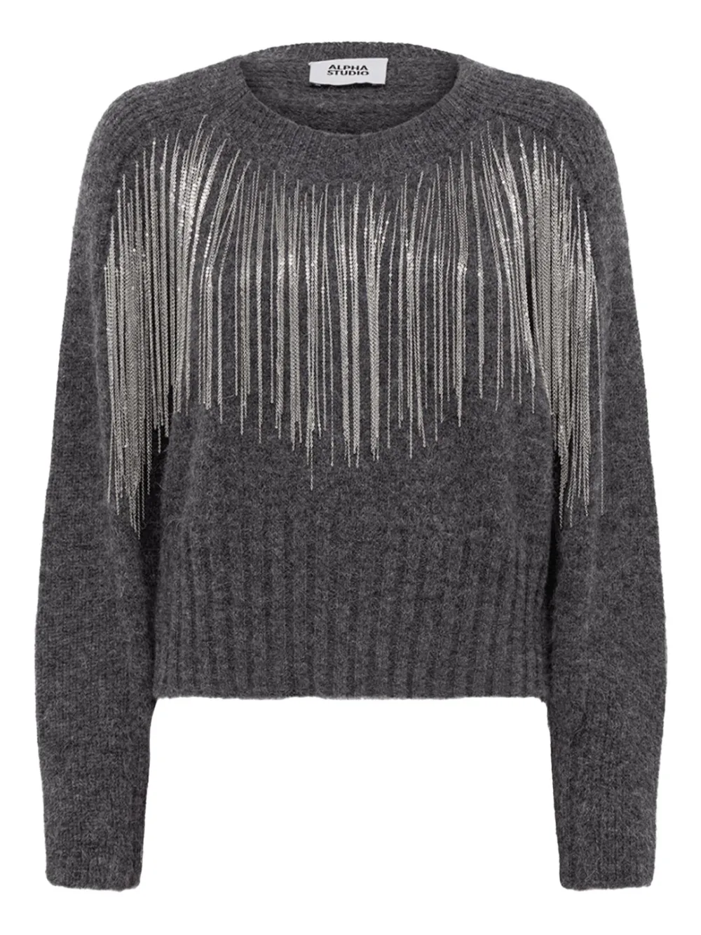 Свитер с цепочкой Alpha Studio, серый
Свитер с цепочкой Alpha Studio, серый