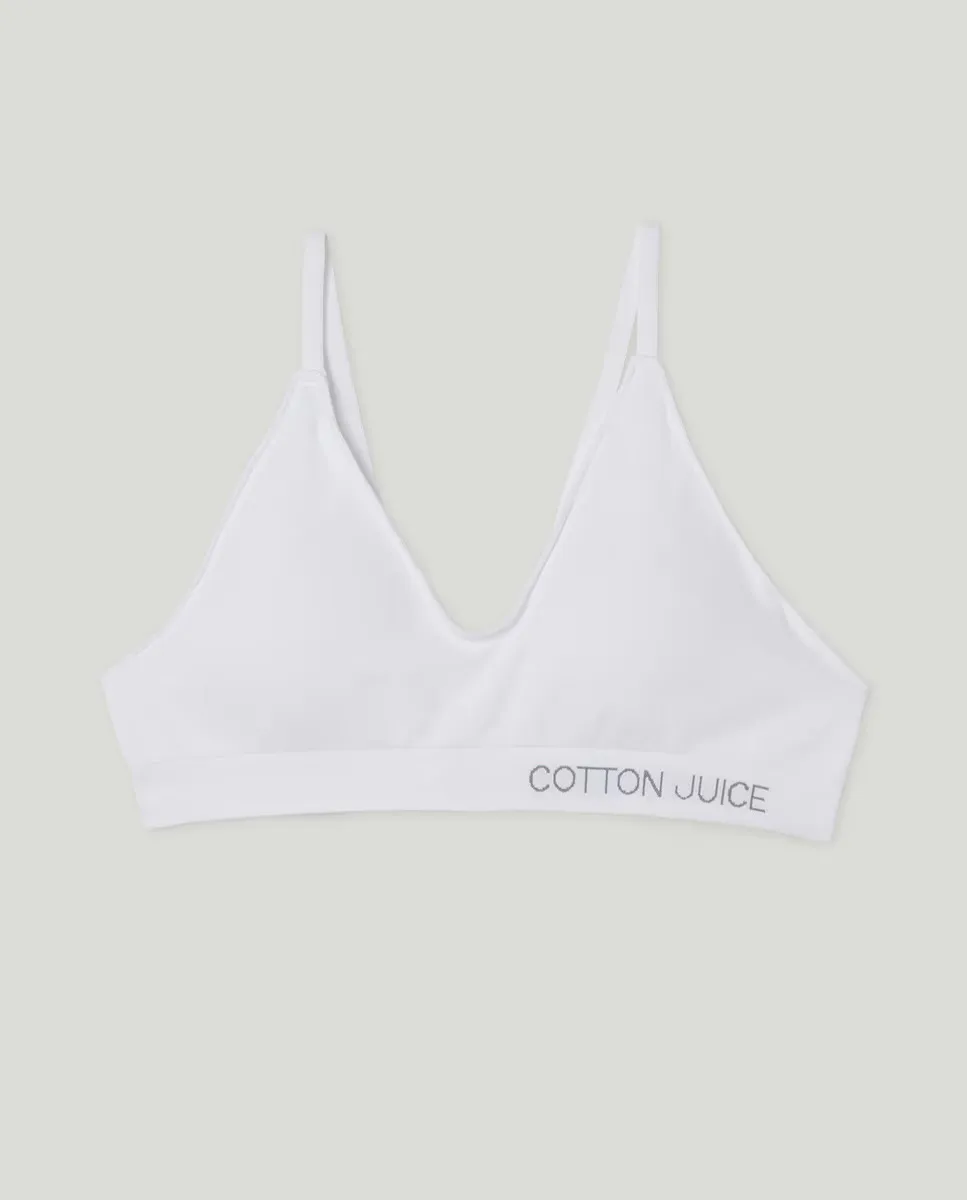 Бесшовный бюстгальтер для девочек Cotton Juice, белый
Бесшовный бюстгальтер для девочек Cotton Juice, белый