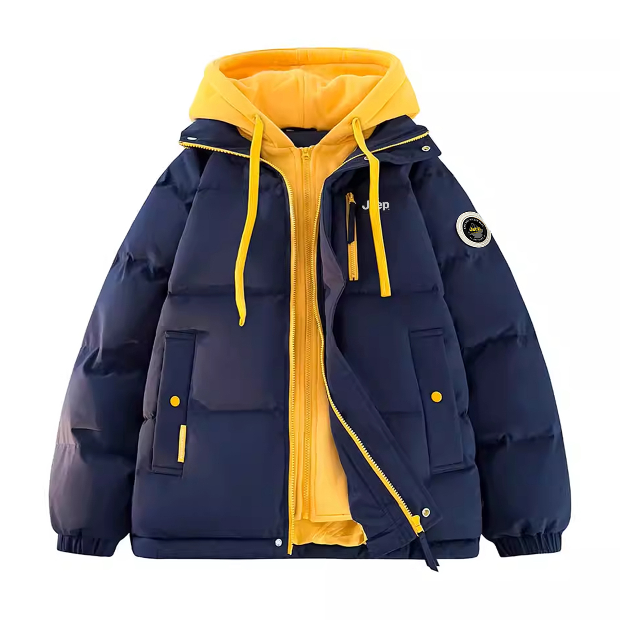 Пуховик Unisex Hooded Thickened Mock Two Piece Jeep, темно-синий
Пуховик Unisex Hooded Thickened Mock Two Piece Jeep, темно-синий