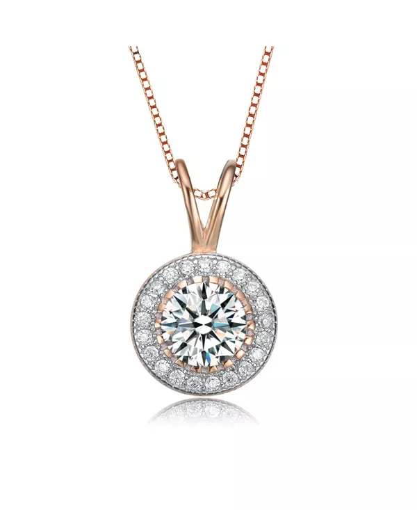 Ожерелье с подвеской-гвоздиком из стерлингового серебра с круглыми кубическими цирконами Genevive, pink
Ожерелье с подвеской-гвоздиком из стерлингового серебра с круглыми кубическими цирконами Genevive, pink