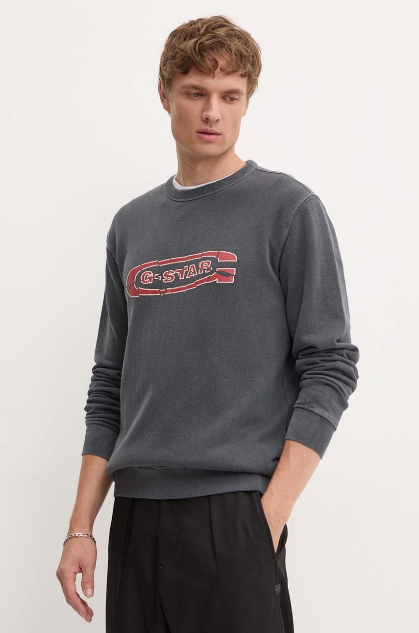 Хлопковая толстовка G-Star Raw, серый
Хлопковая толстовка G-Star Raw, серый