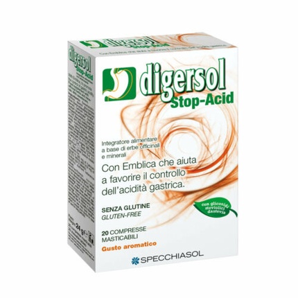 Specchiasol Digersol Stop-Acid Пищевая добавка 20 таблеток Specchiasol Srl
Specchiasol Digersol Stop-Acid Пищевая добавка 20 таблеток Specchiasol Srl
