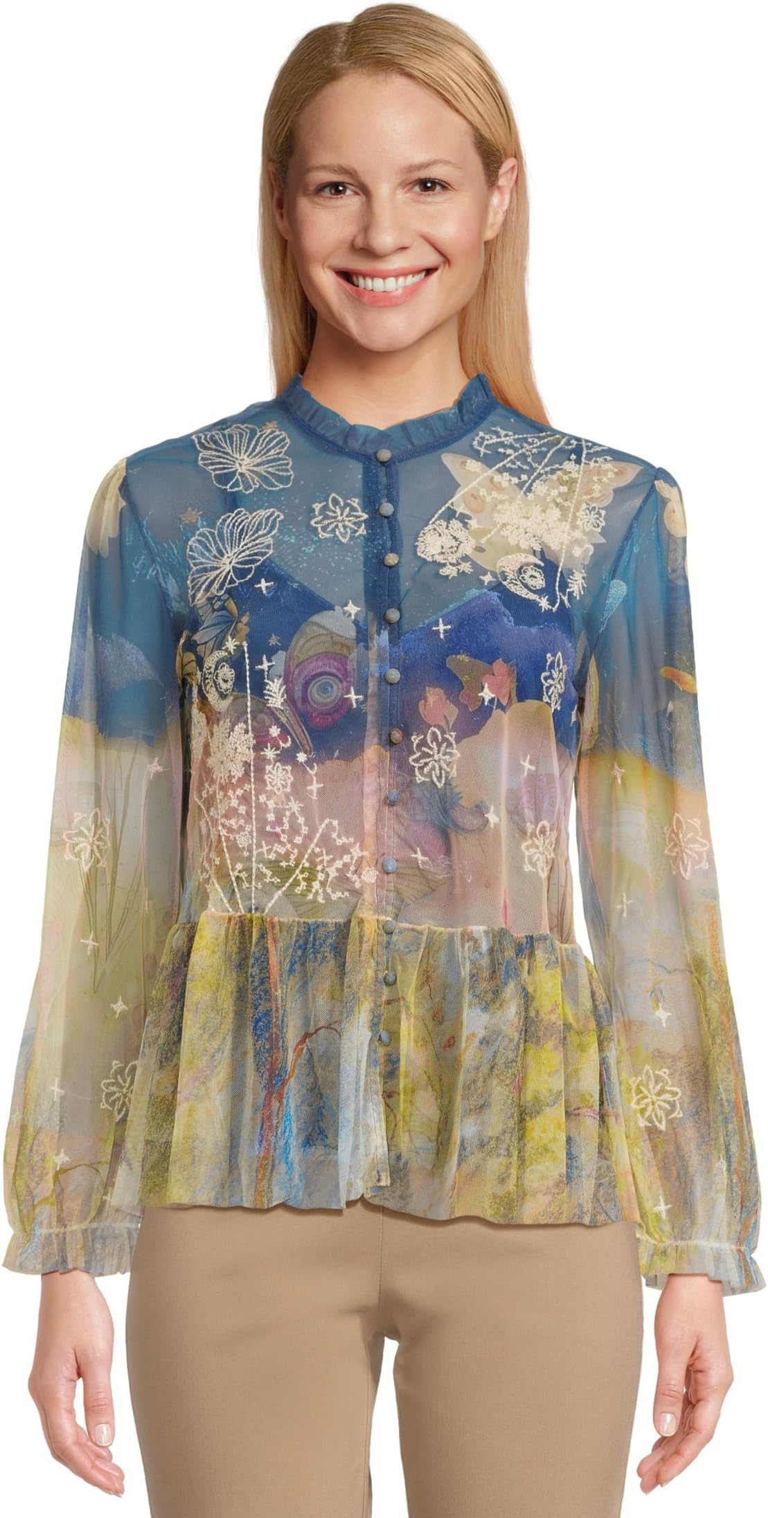 Блуза Johnny Was Charlot Mesh Blouse, цвет Aurelius
Блуза Johnny Was Charlot Mesh Blouse, цвет Aurelius