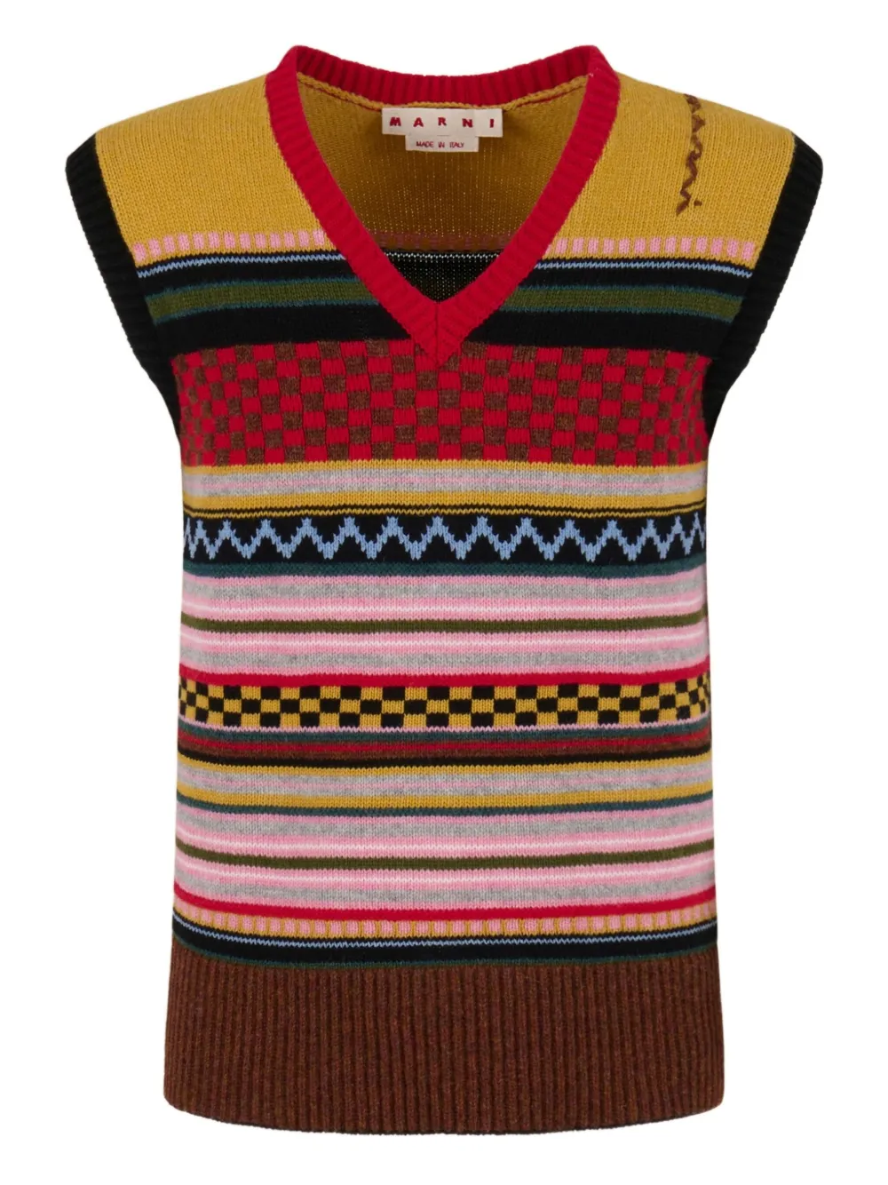 Шерстяной топ в полоску Marni, красный
Шерстяной топ в полоску Marni, красный