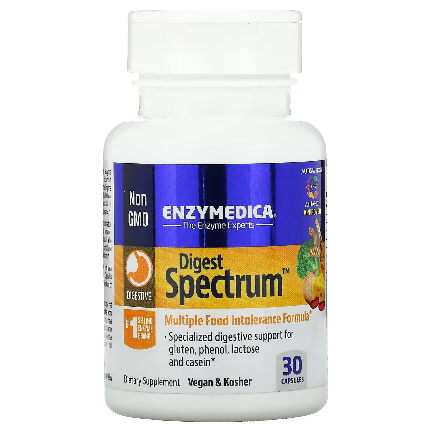 Enzymedica, Digest Spectrum, комплексное средство для пищевой непереносимости, 30 капсул
Enzymedica, Digest Spectrum, комплексное средство для пищевой непереносимости, 30 капсул