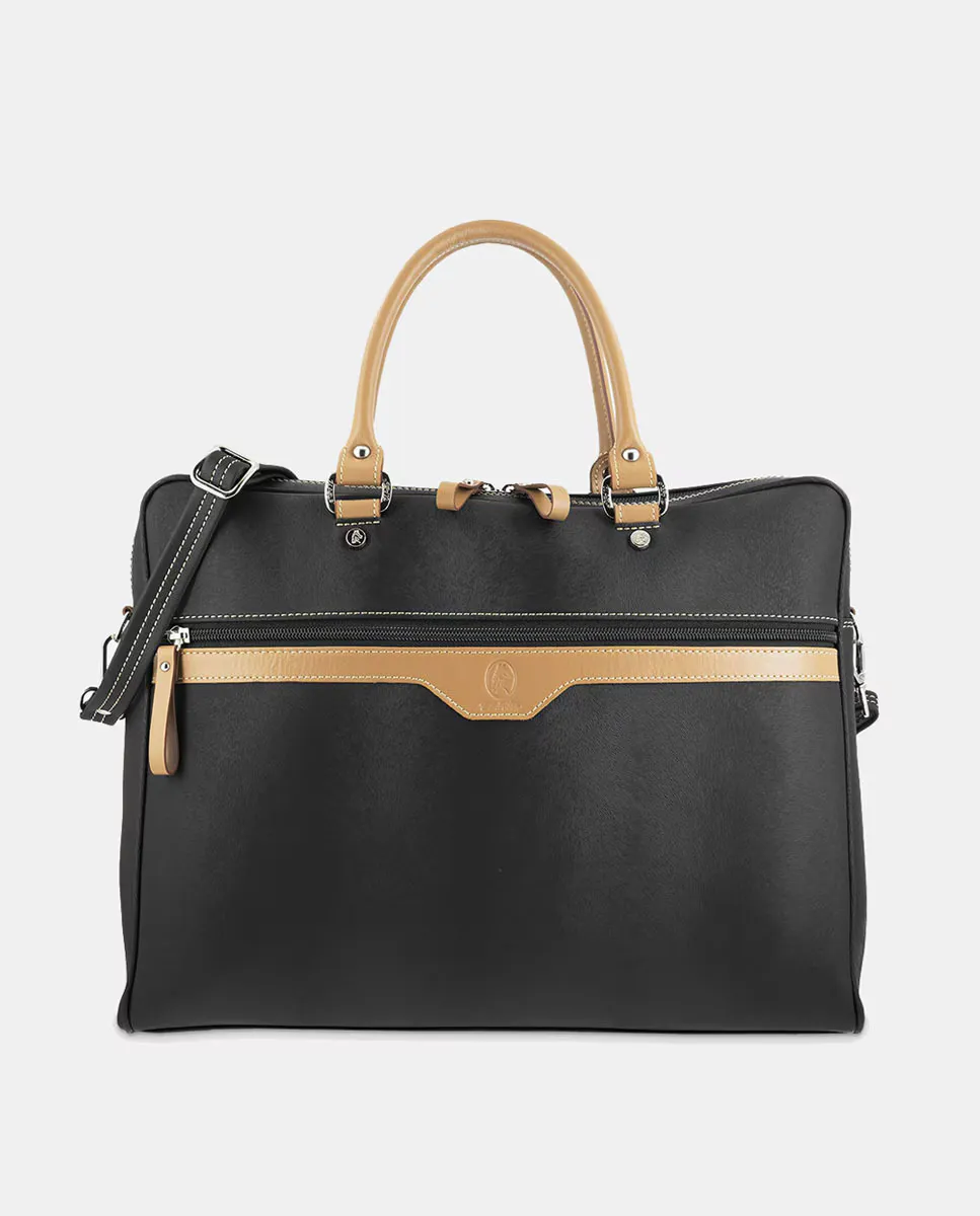 Папка-портфель для документов из воловьей кожи и холста черного цвета El Potro, черный
Папка-портфель для документов из воловьей кожи и холста черного цвета El Potro, черный