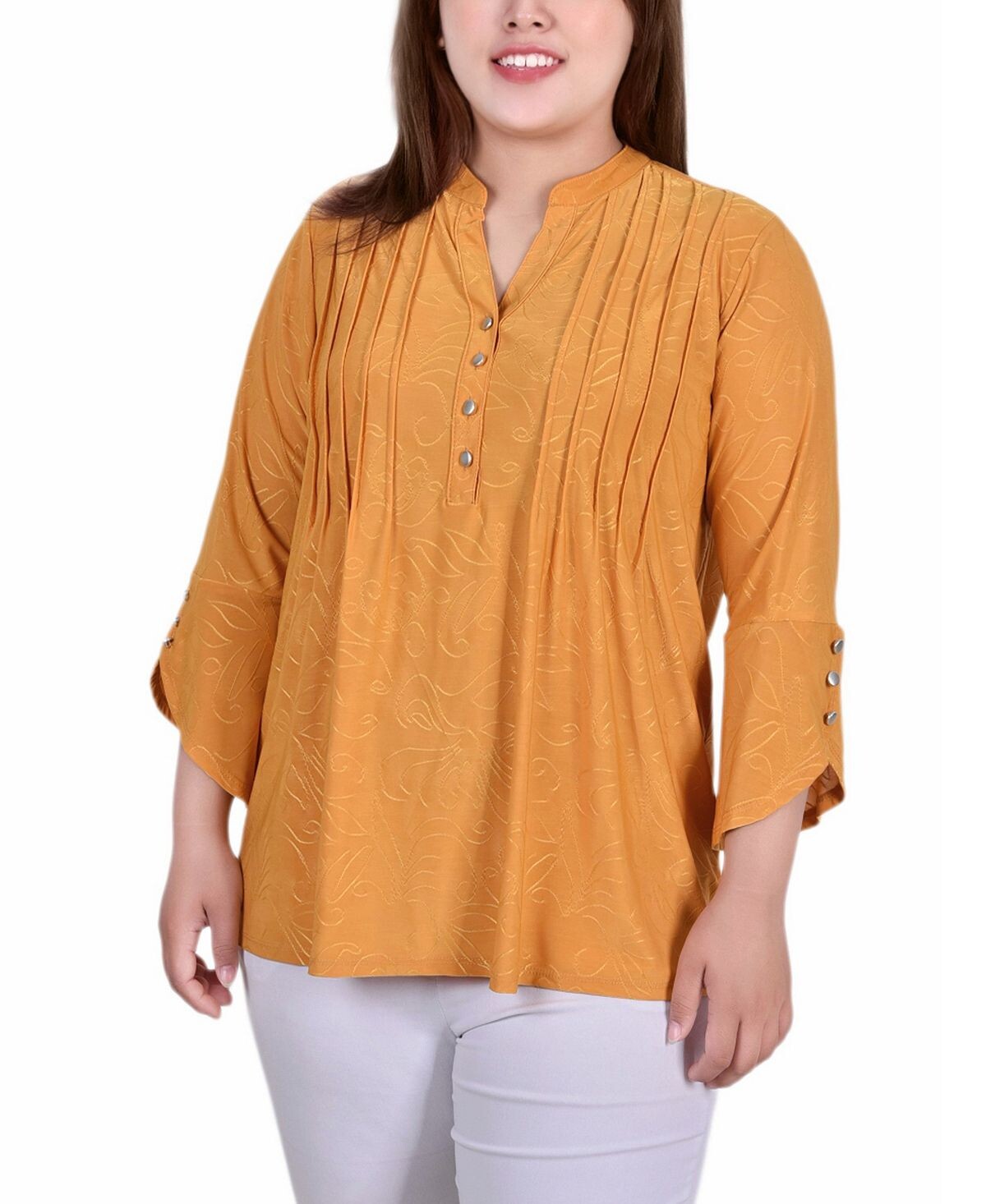 Плюс размер топ с y-образным вырезом и рукавом 3/4 с напуском NY Collection, мульти
Плюс размер топ с y-образным вырезом и рукавом 3/4 с напуском NY Collection, мульти