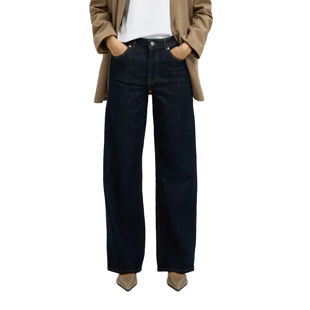 Джинсы Selected Bea Kori Wide Leg high waist jeans, синий
Джинсы Selected Bea Kori Wide Leg high waist jeans, синий