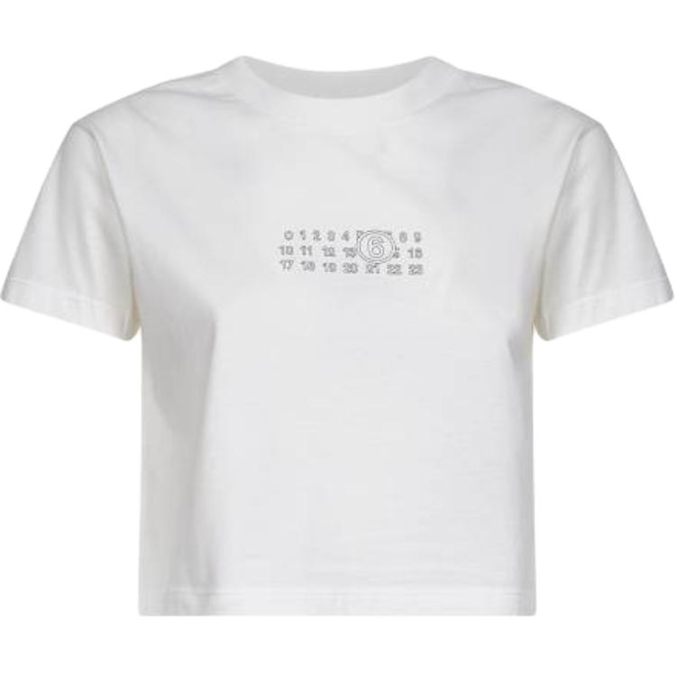 Футболка кроп с цифровым принтом MM6 Maison Margiela, белый
Футболка кроп с цифровым принтом MM6 Maison Margiela, белый
