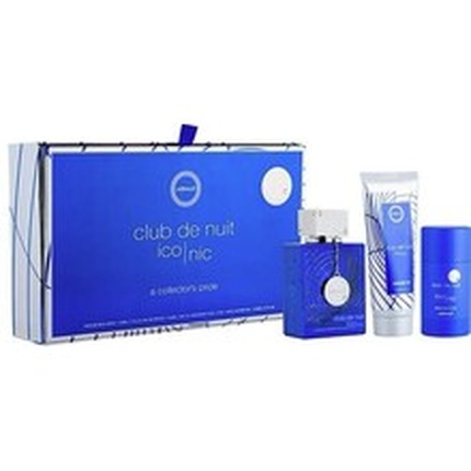Club De Nuit Blue Iconic Gift Set - парфюмированная вода 105 мл, гель для душа 100 мл, дезодорант 75 г Armaf 
Club De Nuit Blue Iconic Gift Set - парфюмированная вода 105 мл, гель для душа 100 мл, дезодорант 75 г Armaf