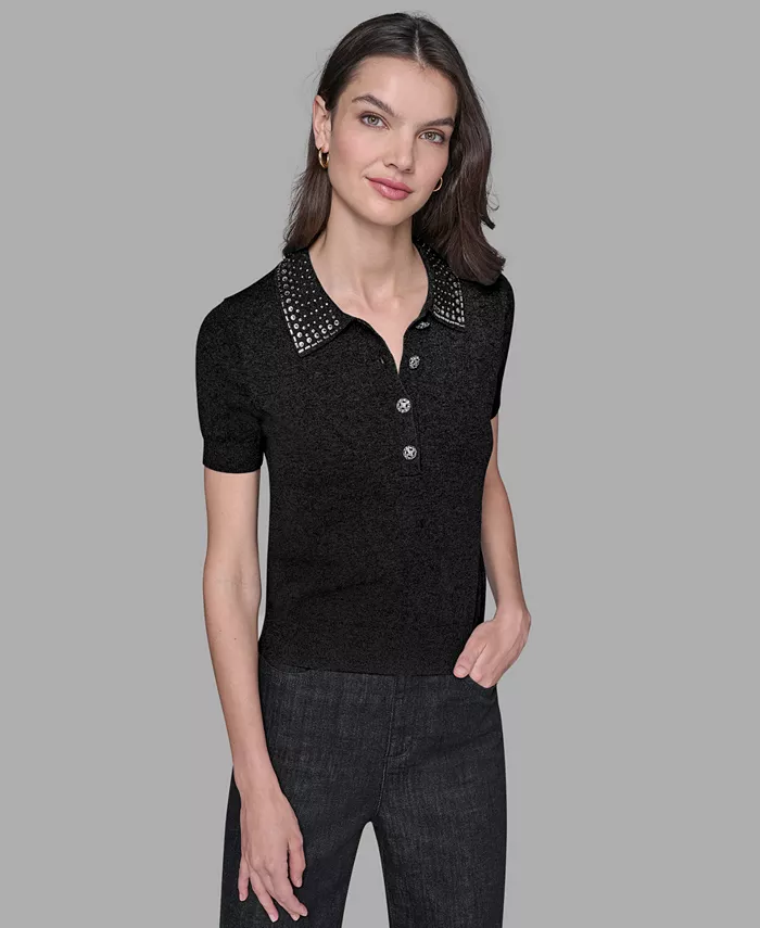 Женский свитер с декоративным воротником Karl Lagerfeld Paris, черный
Женский свитер с декоративным воротником Karl Lagerfeld Paris, черный