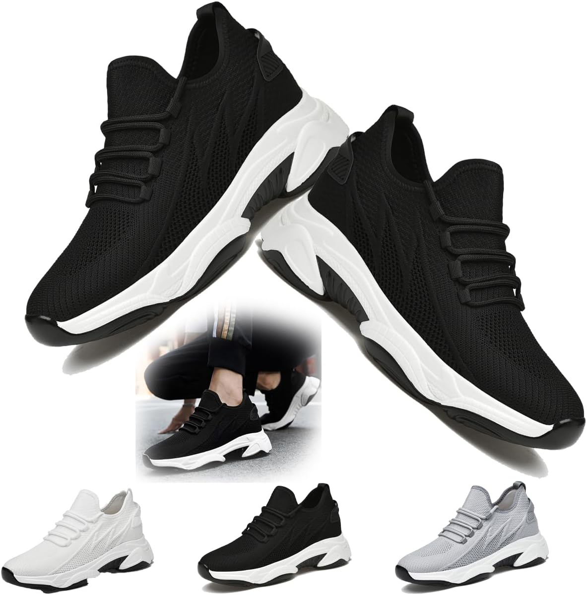 Кроссовки для женщин и мужчин, обувь на платформе, невидимые увеличивающие рост кроссовки, противоскользящие, дышащие, легкие беговые кроссовки на платформе Generic, B-6cm/2.4in 9women/7.5 Men
Кроссовки для женщин и мужчин, обувь на платформе, невидимые увеличивающие рост кроссовки, противоскользящие, дышащие, легкие беговые кроссовки на платформе Generic, B-6cm/2.4in 9women/7.5 Men