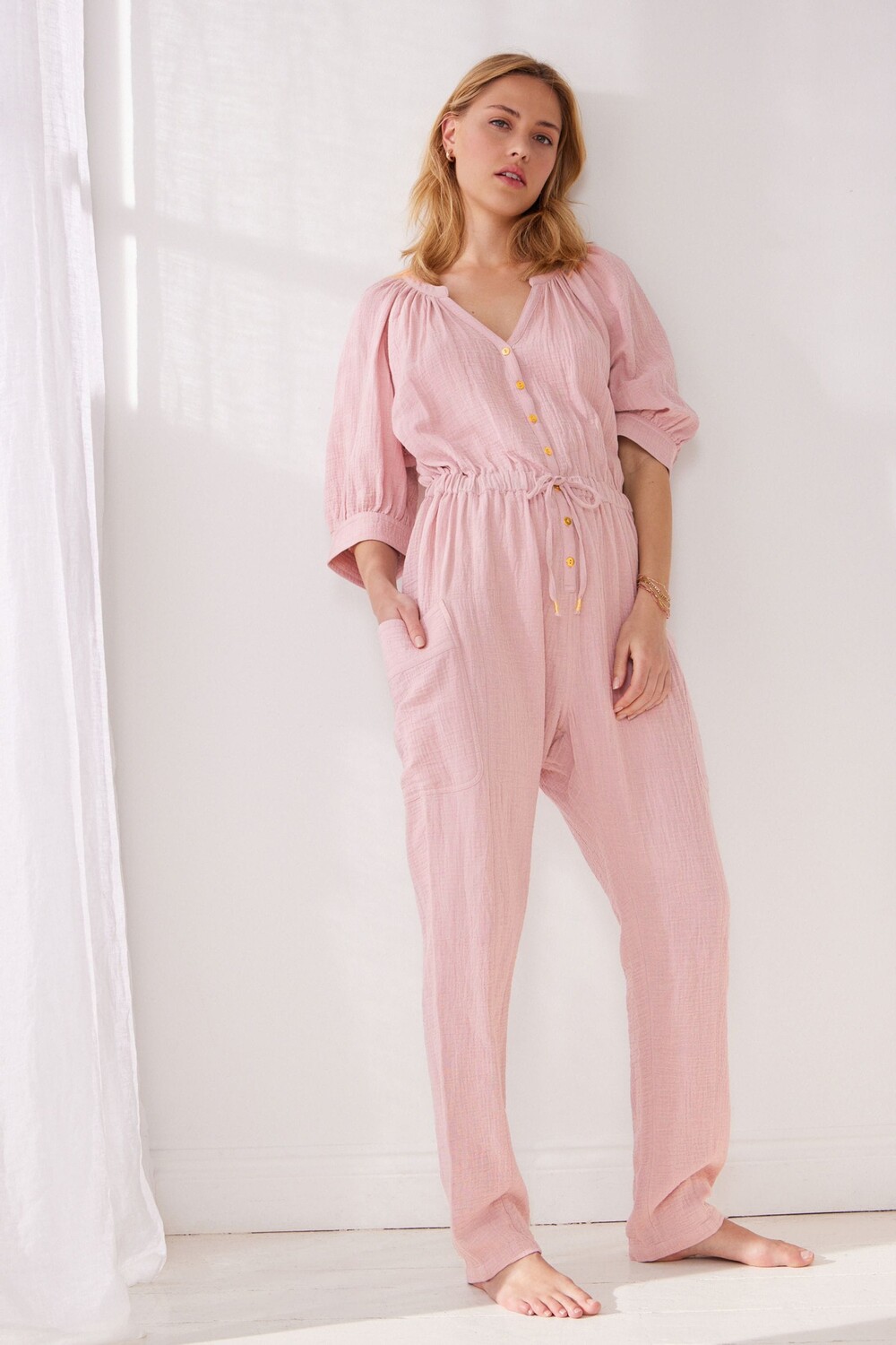 Комбинезон из жатого хлопка Next, розовый
Комбинезон из жатого хлопка Next, розовый