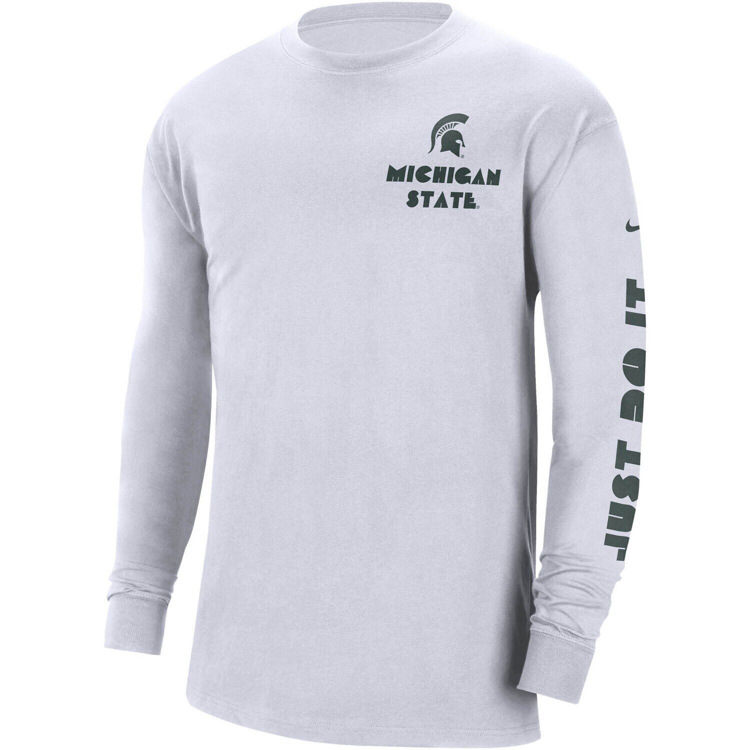 Мужская белая футболка с длинным рукавом Michigan State Spartans Heritage Max 90 Nike, Белый, Мужская белая футболка с длинным рукавом Michigan State Spartans Heritage Max 90 Nike
Мужская белая футболка с длинным рукавом Michigan State Spartans Heritage Max 90 Nike, Белый, Мужская белая футболка с длинным рукавом Michigan State Spartans Heritage Max 90 Nike