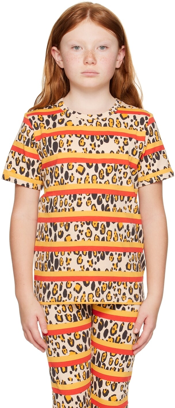 Детская бежевая футболка в полоску с леопардовым принтом Mini Rodini, Бежевый, Детская бежевая футболка в полоску с леопардовым принтом Mini Rodini
Детская бежевая футболка в полоску с леопардовым принтом Mini Rodini, Бежевый, Детская бежевая футболка в полоску с леопардовым принтом Mini Rodini