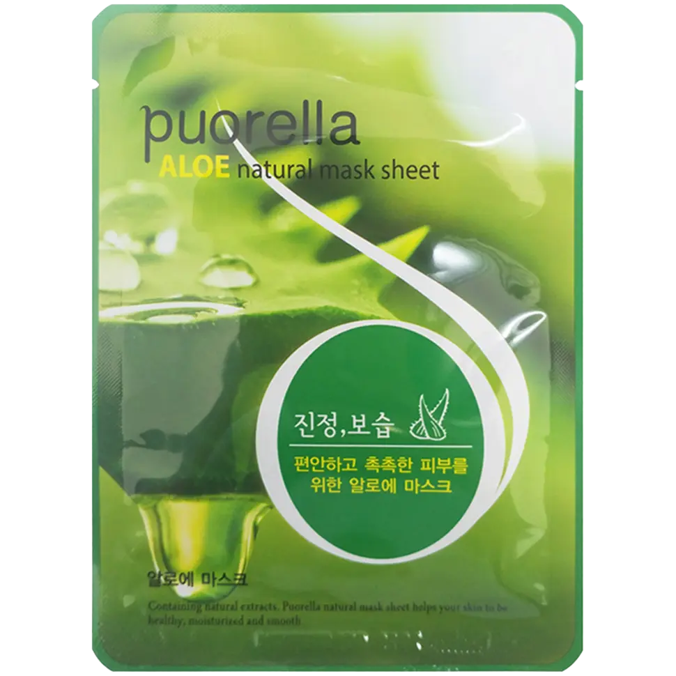 Puorella увлажняющая маска для лица - алоэ вера, 21 г
Puorella увлажняющая маска для лица - алоэ вера, 21 г