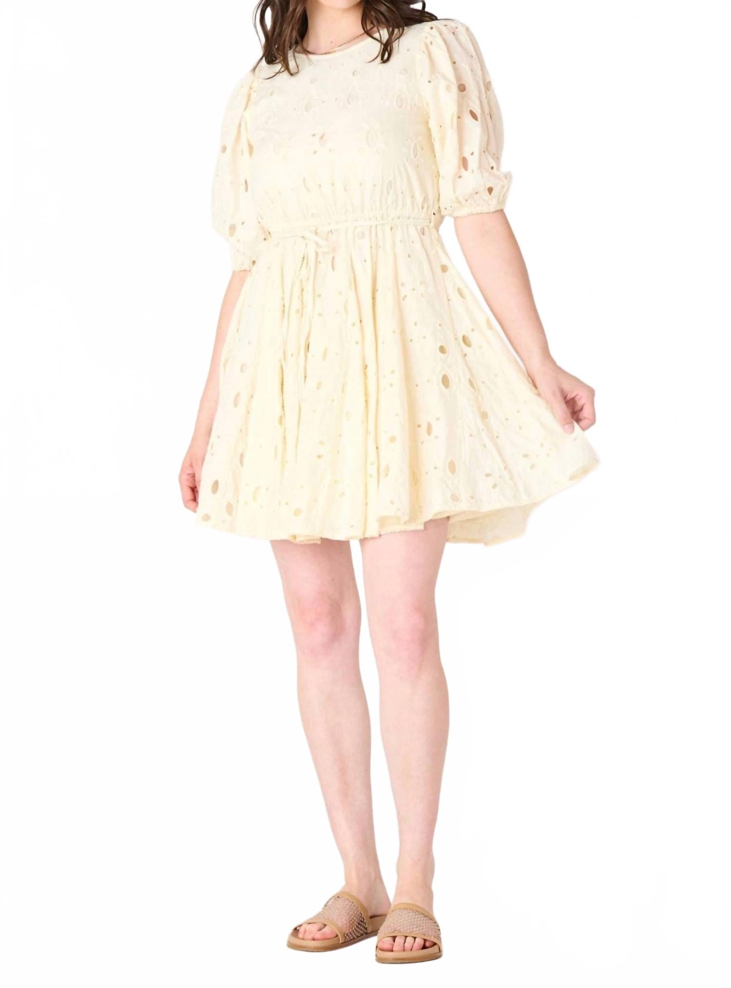 Women's Eyelet Mini In Yellow Dex 
Women's Eyelet Mini In Yellow Dex