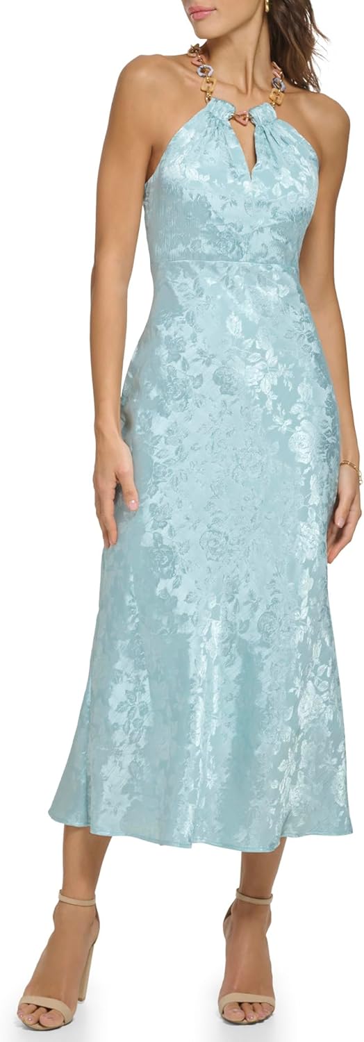 GUESS Женское платье миди без рукавов на запах из сатина, Light Aqua
GUESS Женское платье миди без рукавов на запах из сатина, Light Aqua